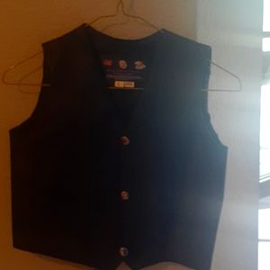 Unisex kids Leather vest